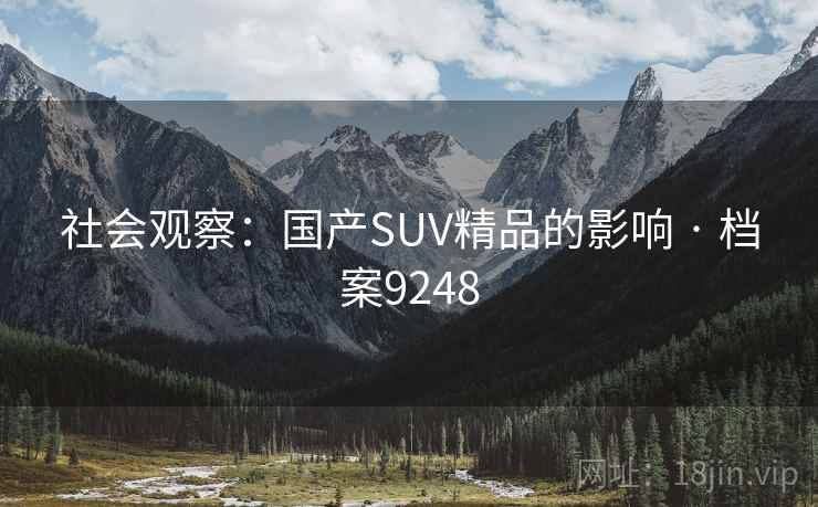 社会观察：国产SUV精品的影响 · 档案9248
